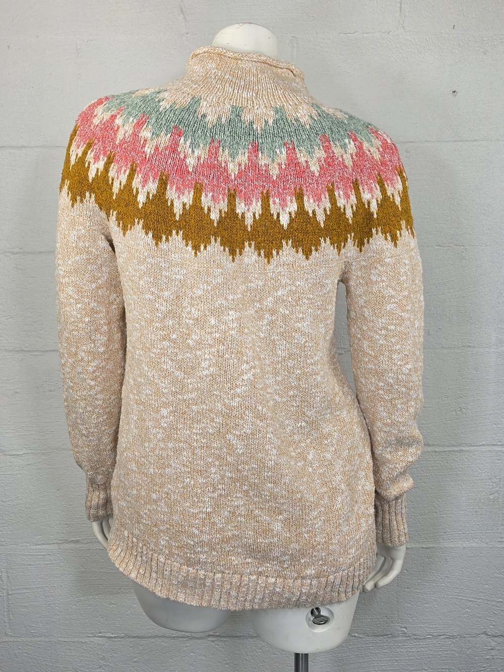 L.L.Bean Ragg Funnel Neck Sweater - Picture 3 of 6